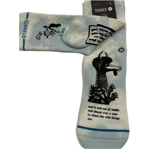 Stance Where The Wild Things Are Crew Socks Kids Large 3-5.5, NWT - Picture 8 of 8